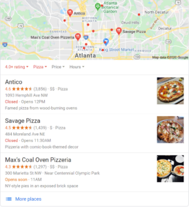 Customer reviews for better local search results